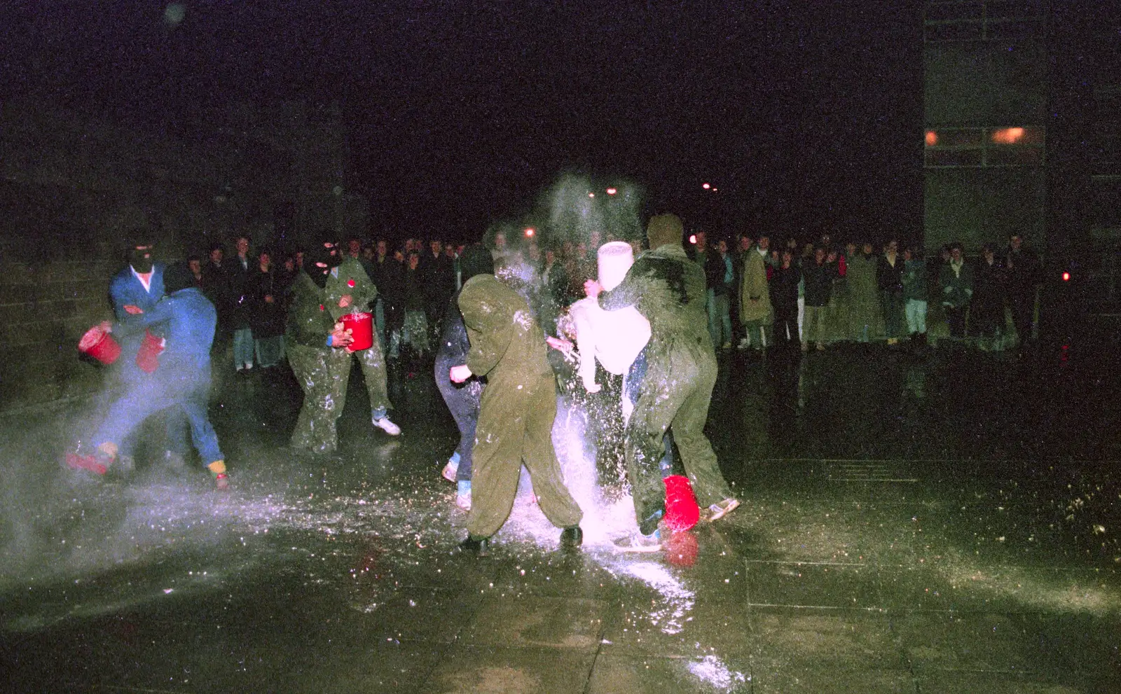The RAG Hit Squad gets another victim, from Uni: Scenes from the PPSU Bar, Plymouth, Devon - 2nd April 1987