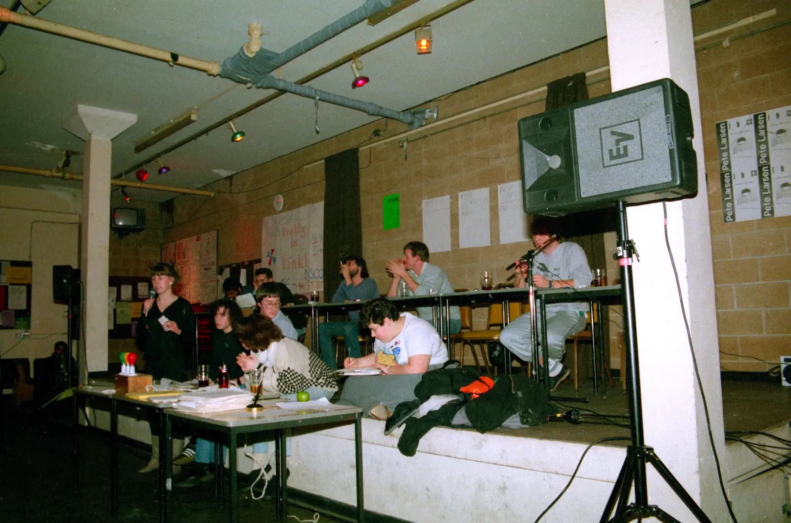 It's the Ordinary General Meeting in the SU, from Uni: Scenes from the PPSU Bar, Plymouth, Devon - 2nd April 1987