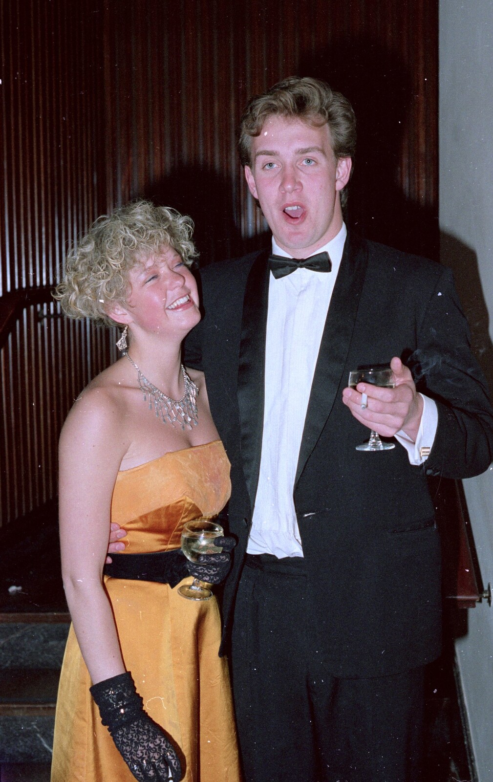 A couple of BABS (BA Business Studies) students from Uni: PPSU May Ball, The Guildhall, Plymouth - 4th May 1987