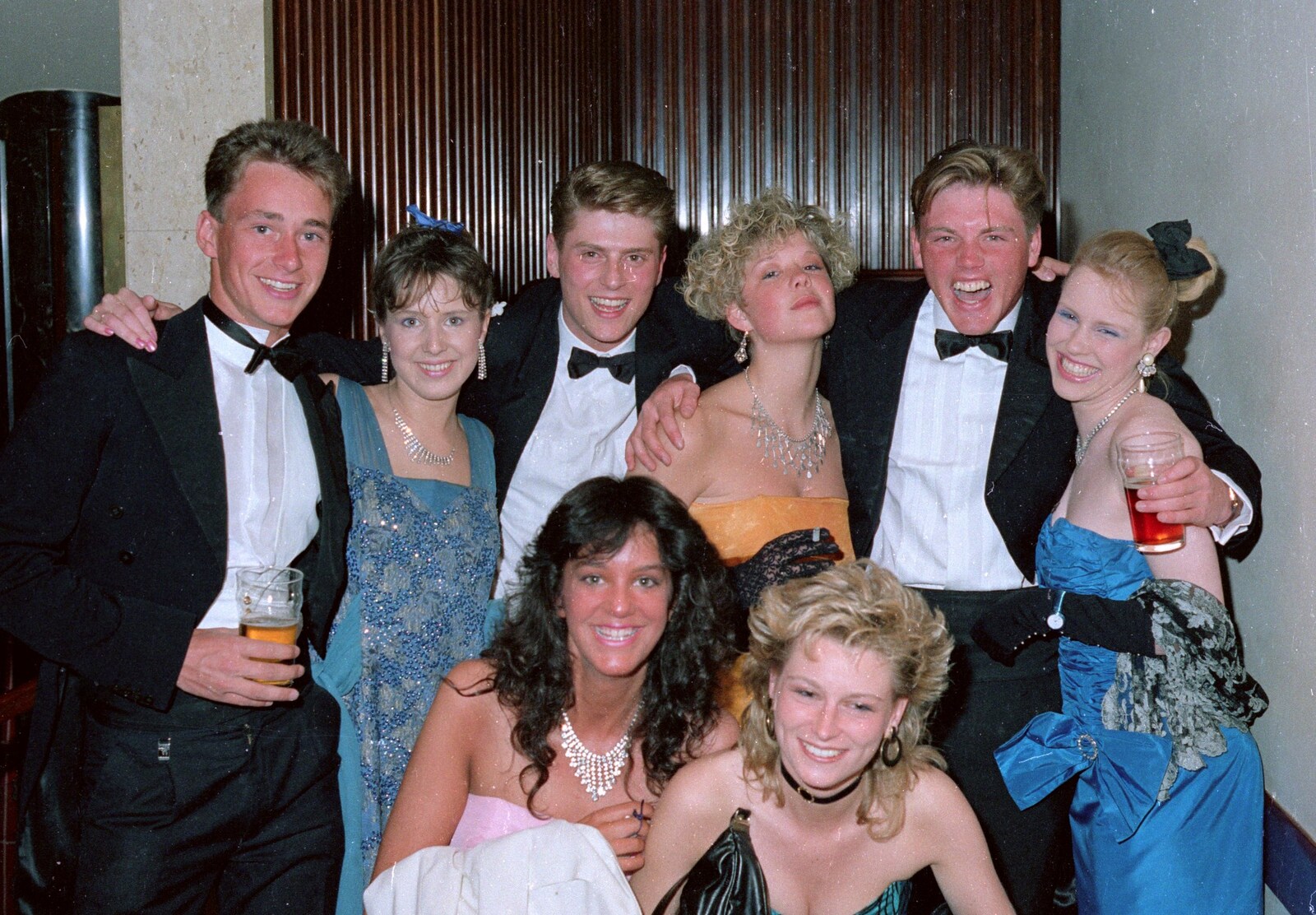 A large contingent of BABS students from Uni: PPSU May Ball, The Guildhall, Plymouth - 4th May 1987