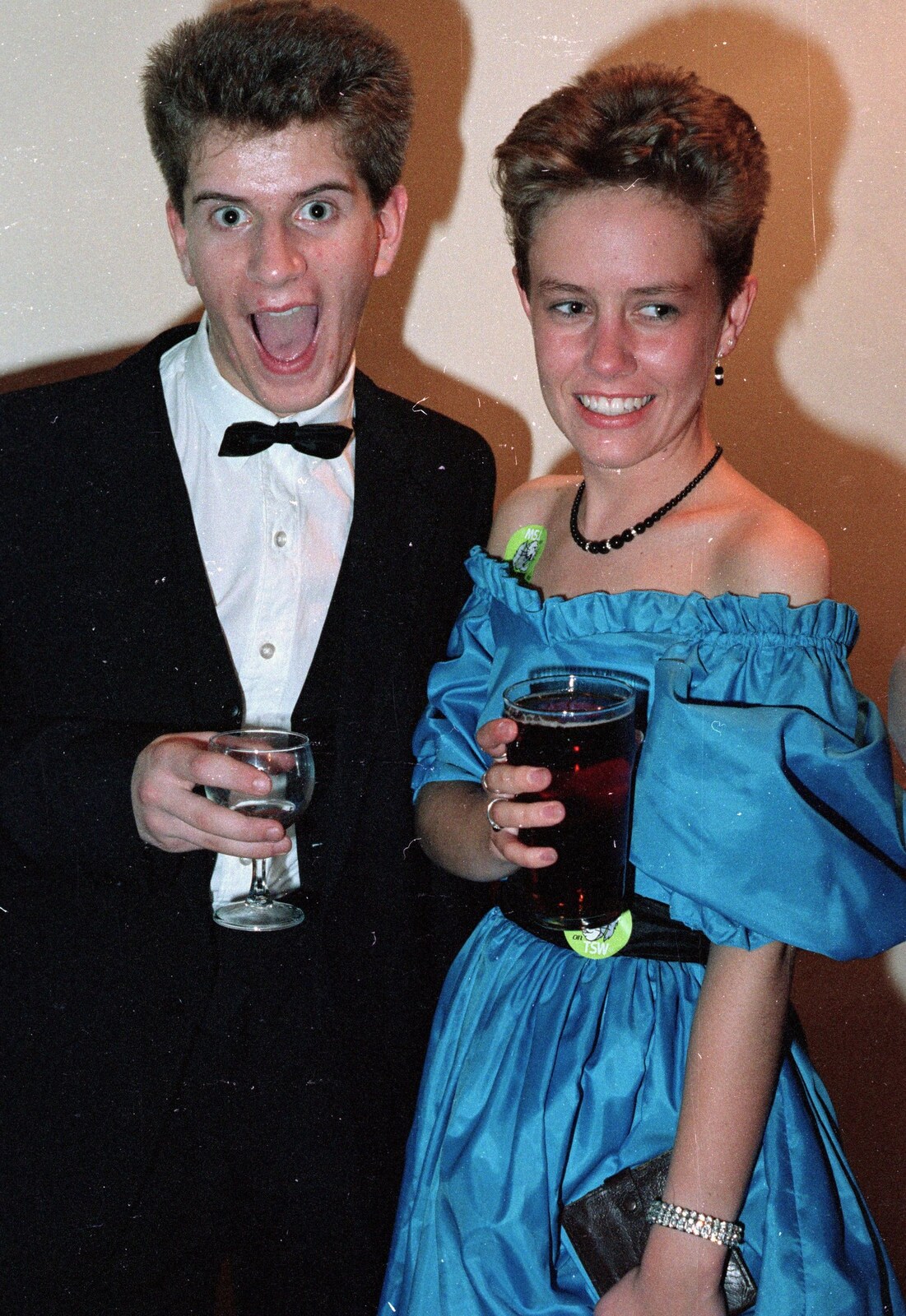 Posing with a pint from Uni: PPSU May Ball, The Guildhall, Plymouth - 4th May 1987