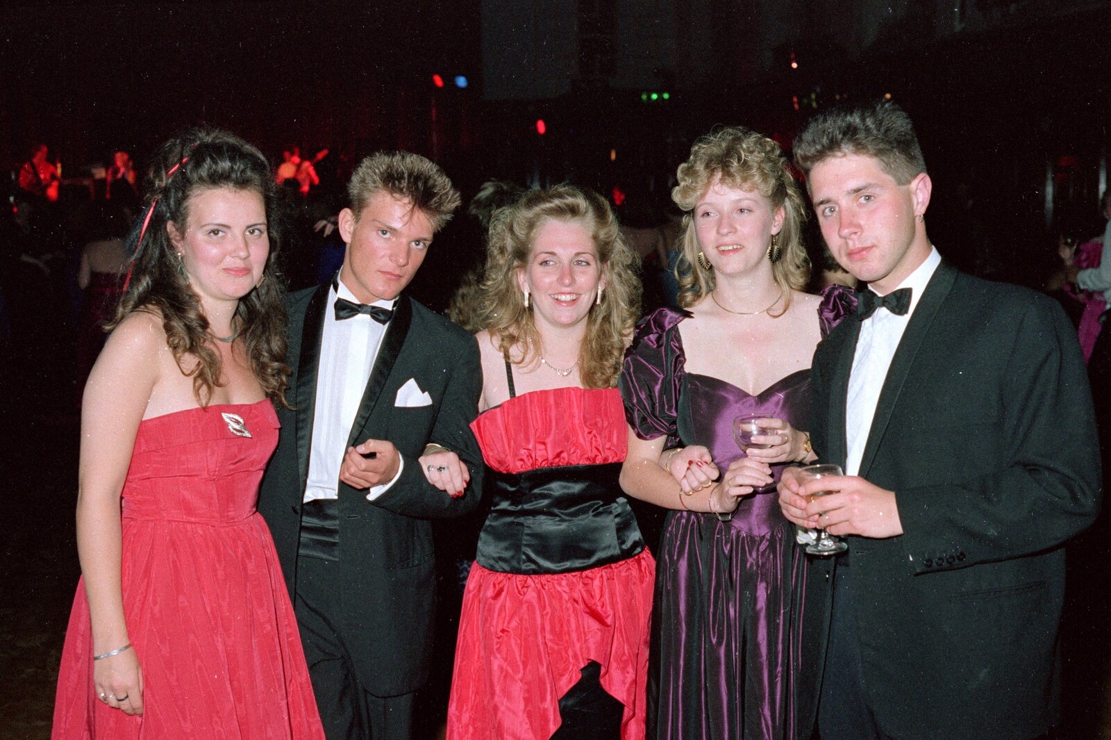 A nice 80s group photo from Uni: PPSU May Ball, The Guildhall, Plymouth - 4th May 1987