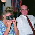 Chantal takes a photo, Chantal and Andy's Wedding, and the Lord Mayor's Parade, Plymouth - 20th May 1987