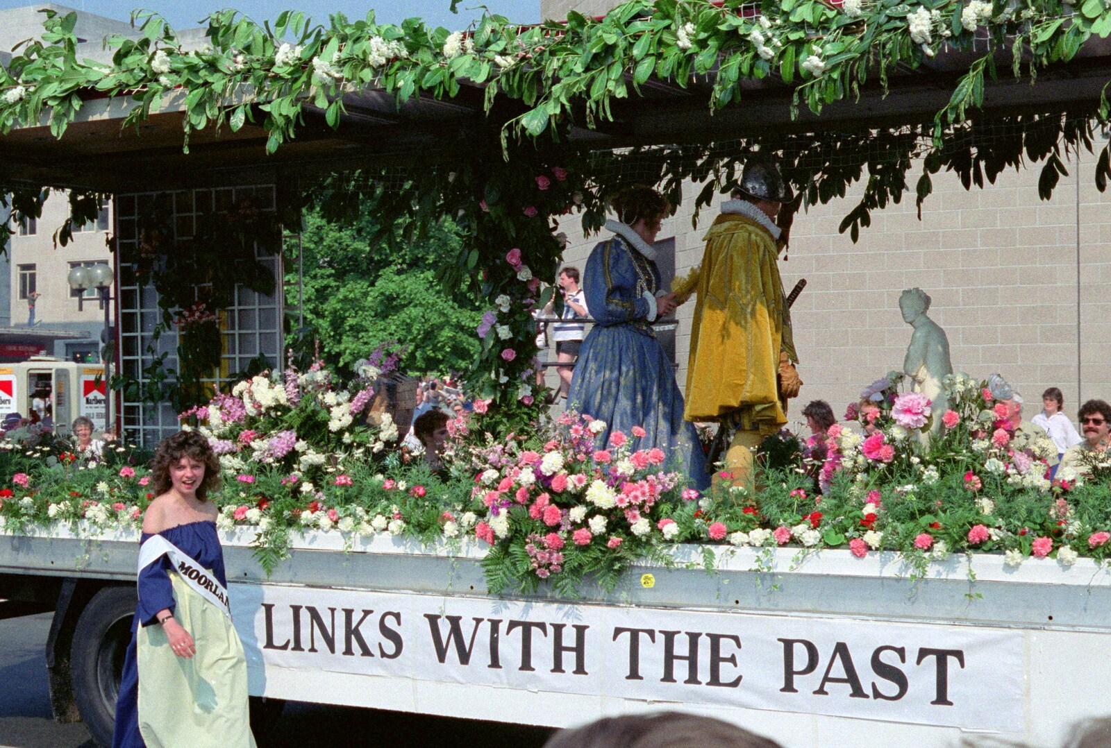 A float of flowers from Chantal and Andy's Wedding, and the Lord Mayor's Parade, Plymouth - 20th May 1987