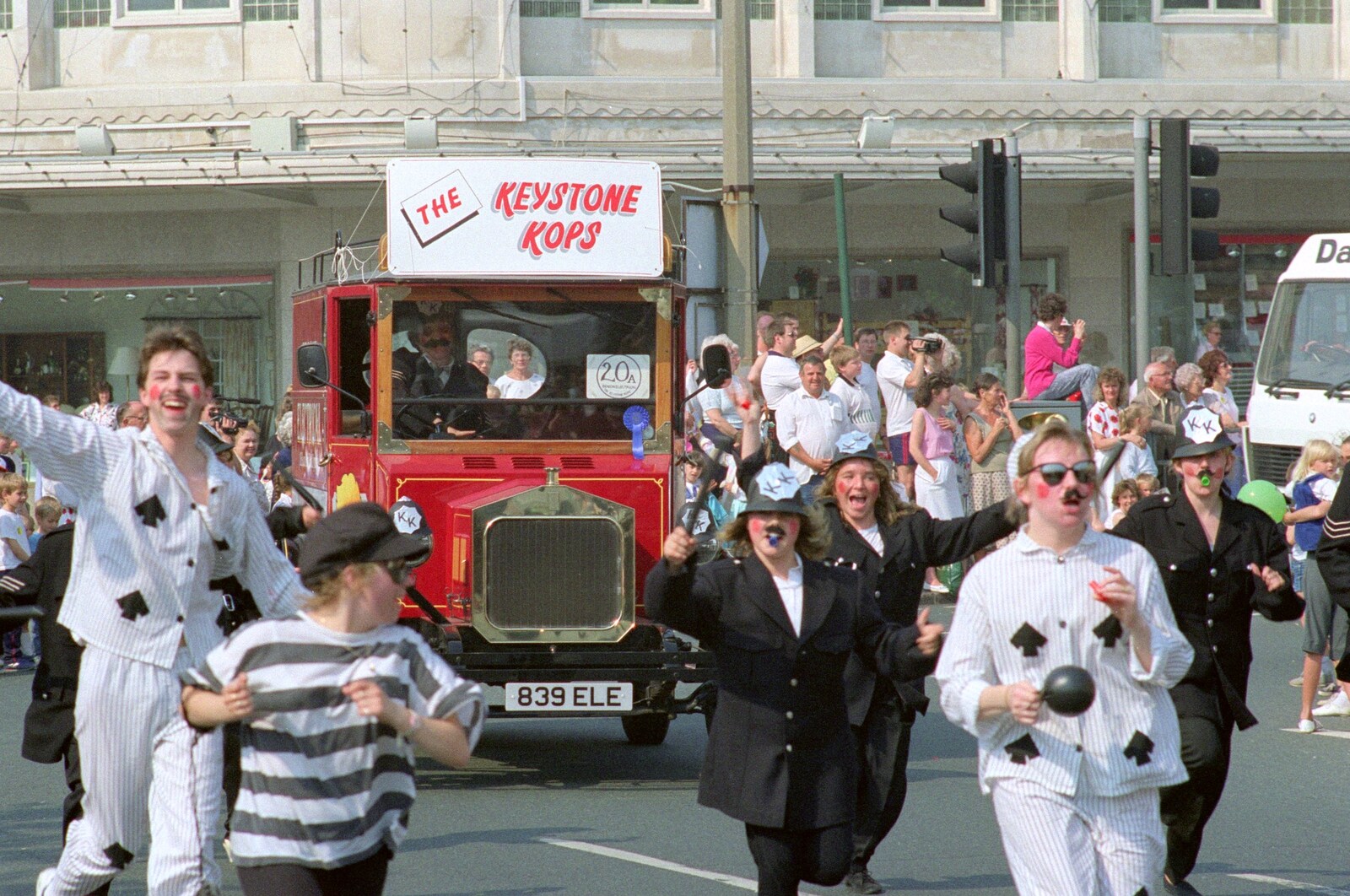 A Keystone Kops float from Chantal and Andy's Wedding, and the Lord Mayor's Parade, Plymouth - 20th May 1987