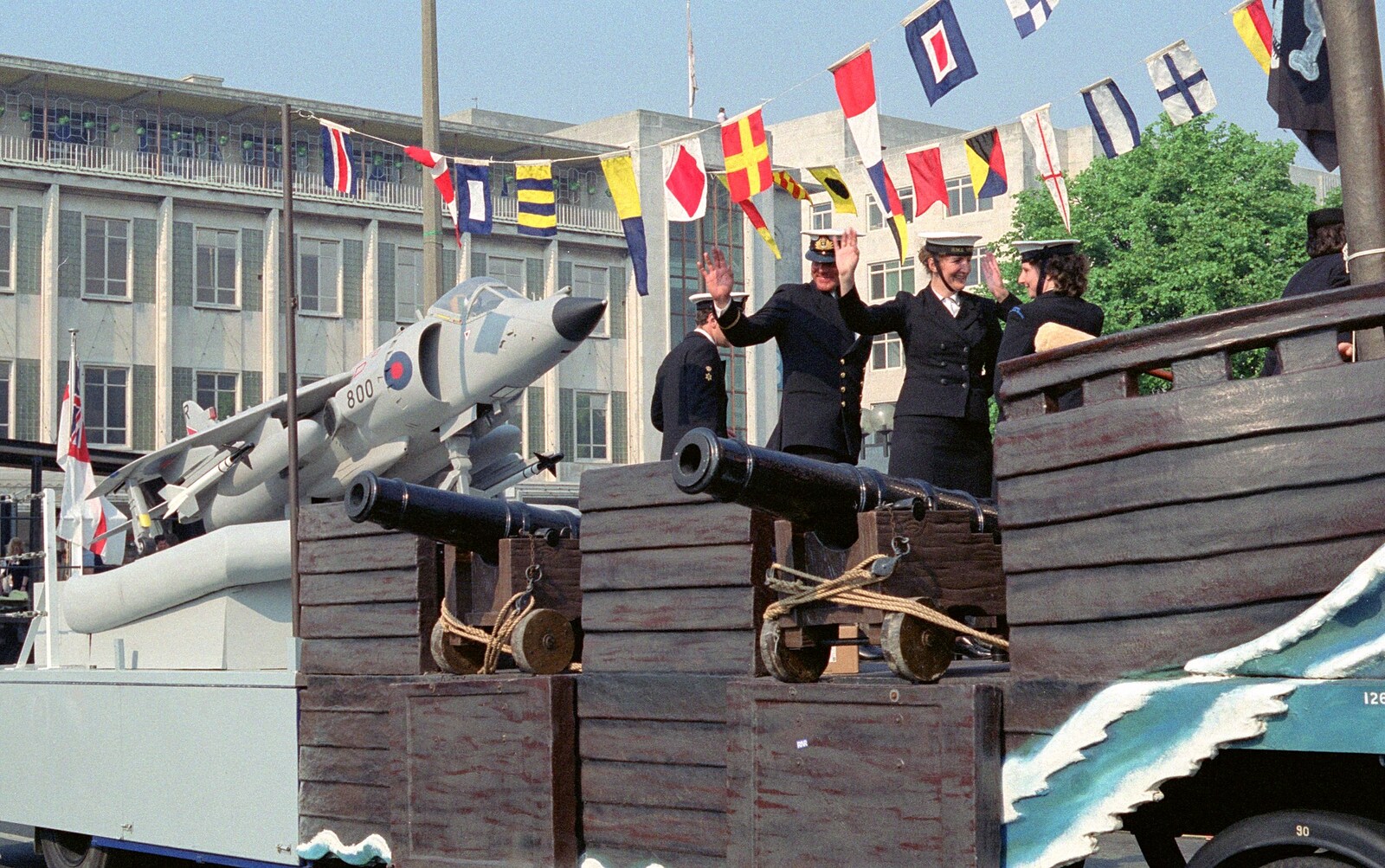 The Royal Navy float from Chantal and Andy's Wedding, and the Lord Mayor's Parade, Plymouth - 20th May 1987