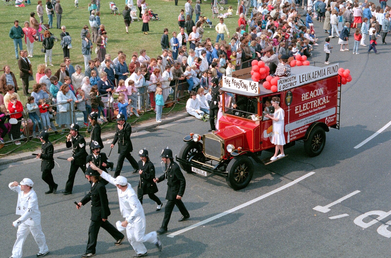 The Beacon Electrical repro vintage van from Chantal and Andy's Wedding, and the Lord Mayor's Parade, Plymouth - 20th May 1987