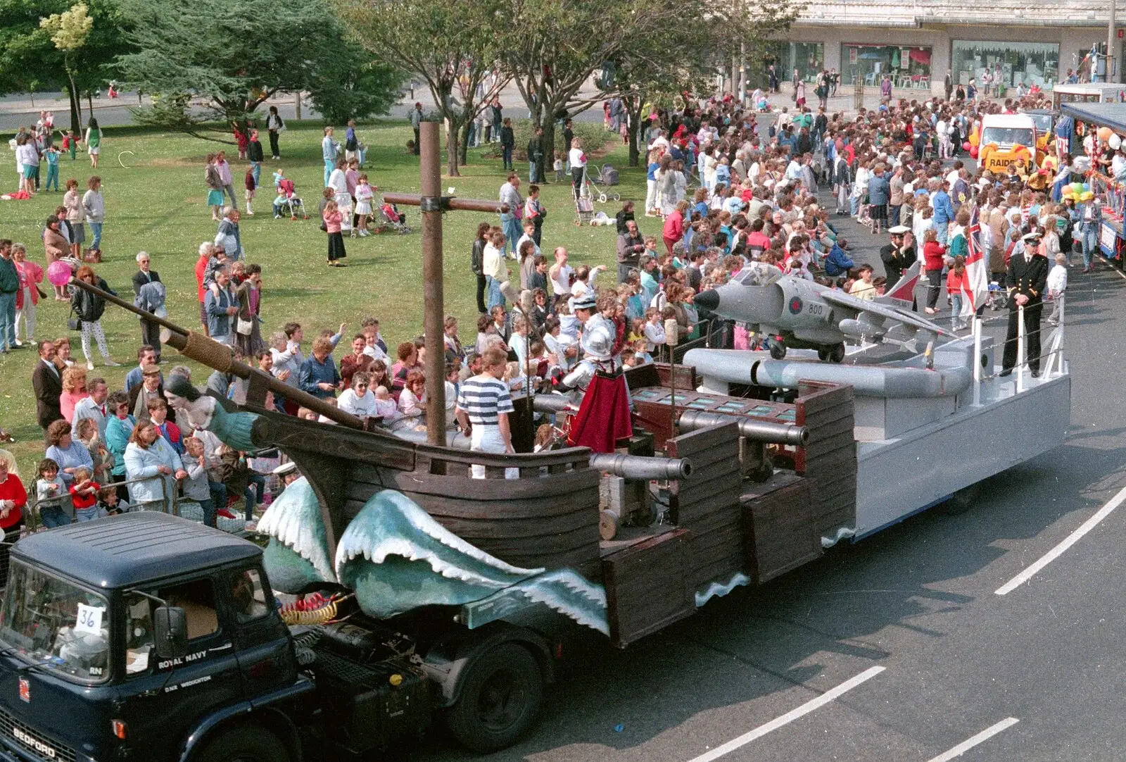 The Navy's float on Derry's Cross, from Chantal and Andy's Wedding, and the Lord Mayor's Parade, Plymouth - 20th May 1987