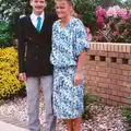 Andy and Chantal in the Register Office garden, Chantal and Andy's Wedding, and the Lord Mayor's Parade, Plymouth - 20th May 1987