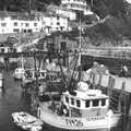 A Fowey-registered boat in Polperro harbour, Uni: The Last Day of Term, Plymouth Polytechnic, Devon - 2nd June 1987