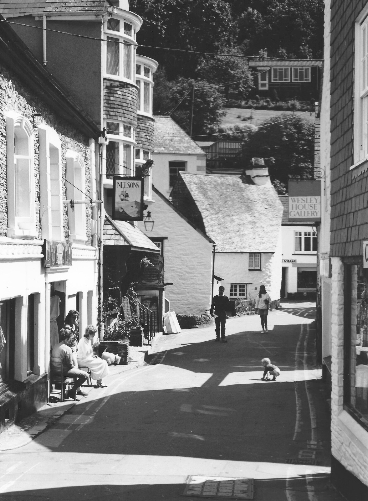 The streets of Polperro from Uni: The Last Day of Term, Plymouth Polytechnic, Devon - 2nd June 1987