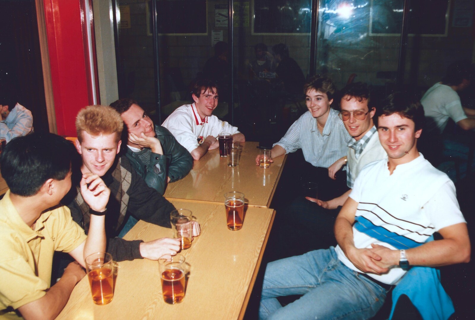 The gang in the SU Pyramid from Uni: The Last Day of Term, Plymouth Polytechnic, Devon - 2nd June 1987