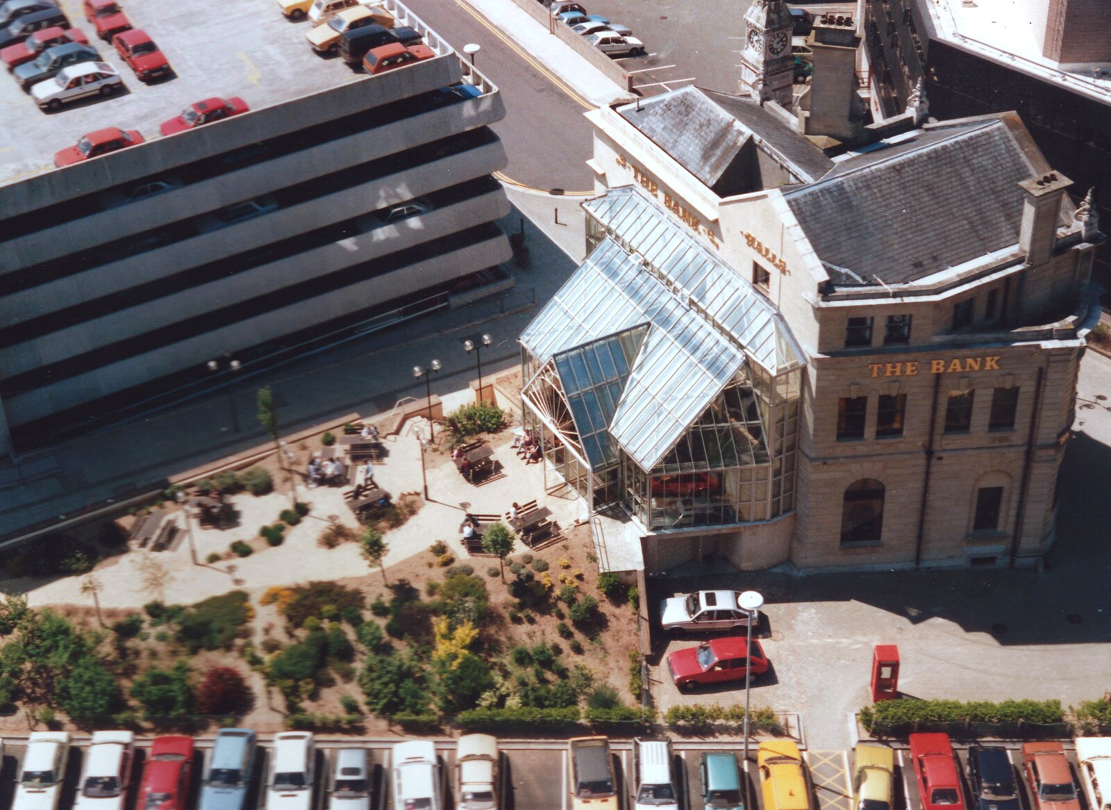 Regular student beer haunt The Bank from Aerial Scenes of Plymouth, Devon - 28th June 1987