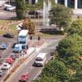 The fountain at the end of Royal Parade, Aerial Scenes of Plymouth, Devon - 28th June 1987