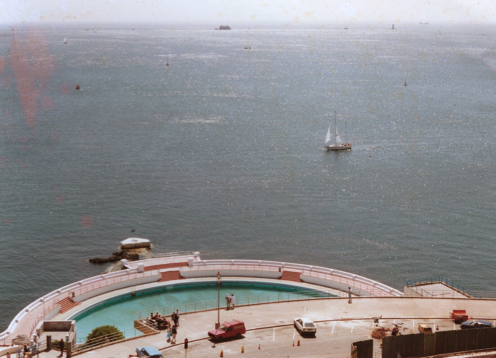 Tinside Lido, before its restoration from Aerial Scenes of Plymouth, Devon - 28th June 1987
