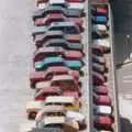 A pile of randomly parked cars near the cinema, Aerial Scenes of Plymouth, Devon - 28th June 1987