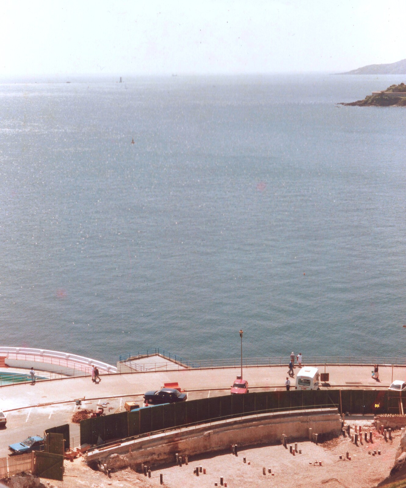 Plymouth Sound and the foundations of Plymouth Dome from Aerial Scenes of Plymouth, Devon - 28th June 1987