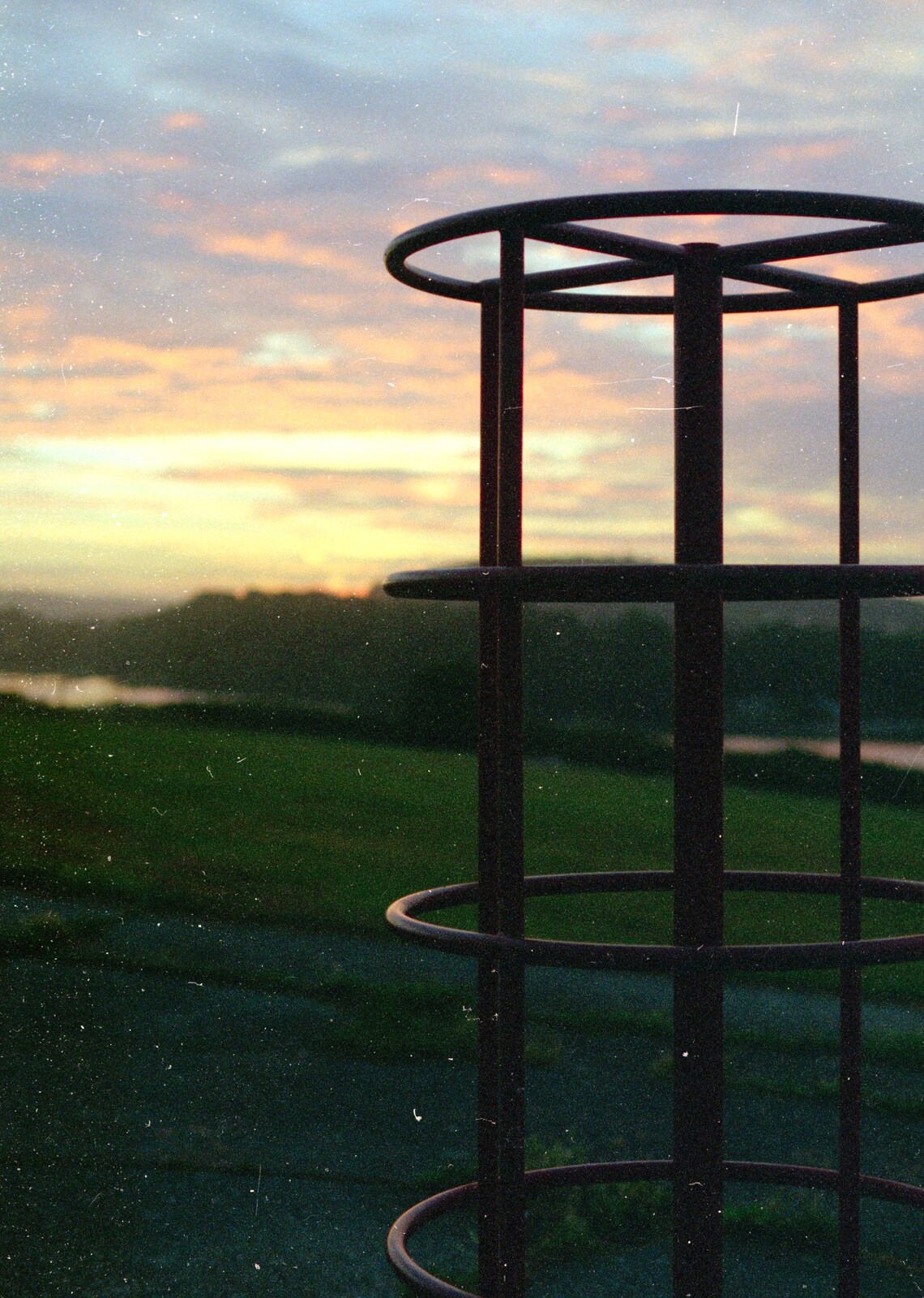 A climbing frame in the sunrise from Uni: A Neath Road Summer, St. Jude's, Plymouth - 18th August 1987