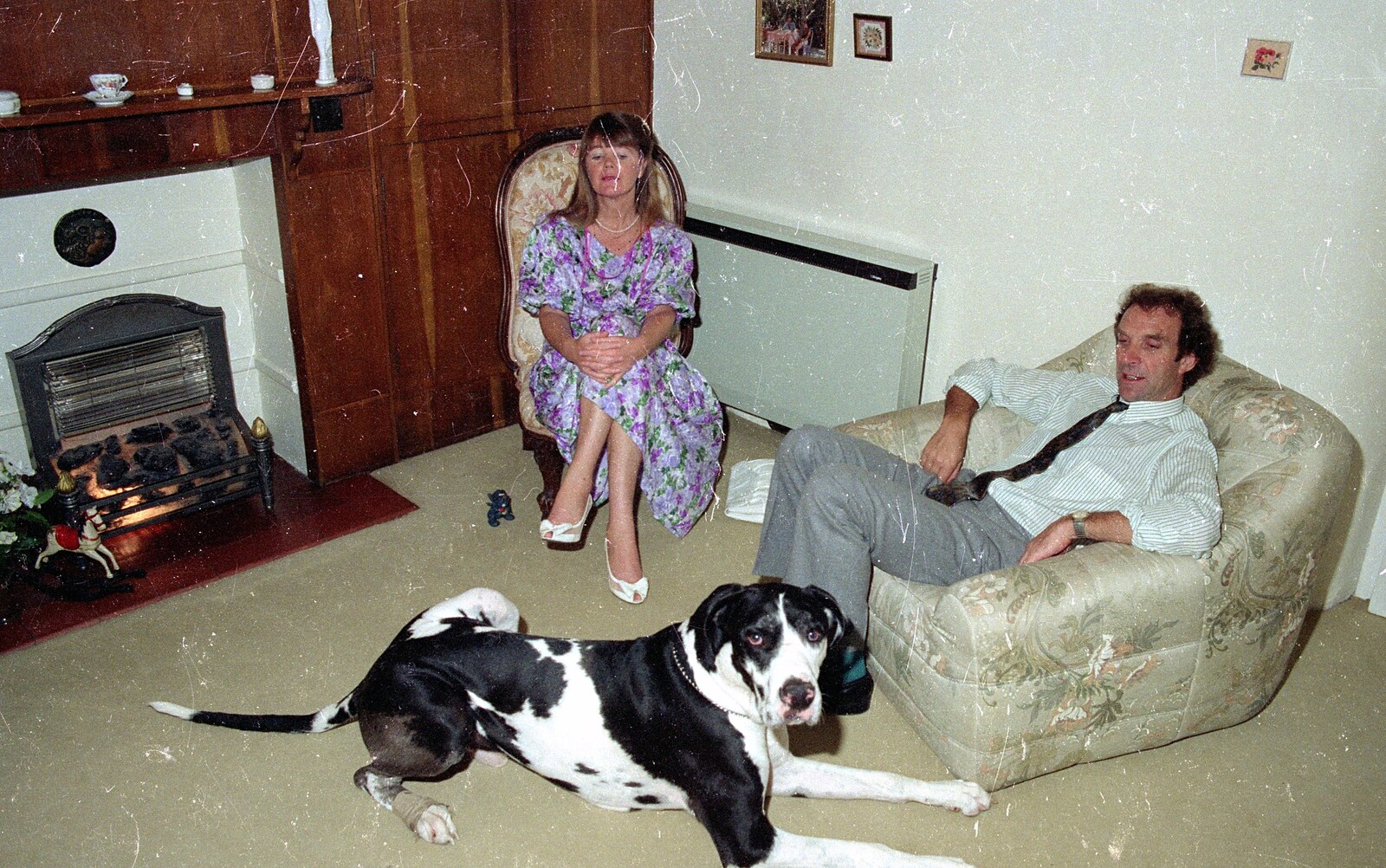 Mother, Mike and Boley from A Trip to Bracken Way, Walkford, Dorset - 8th September 1987