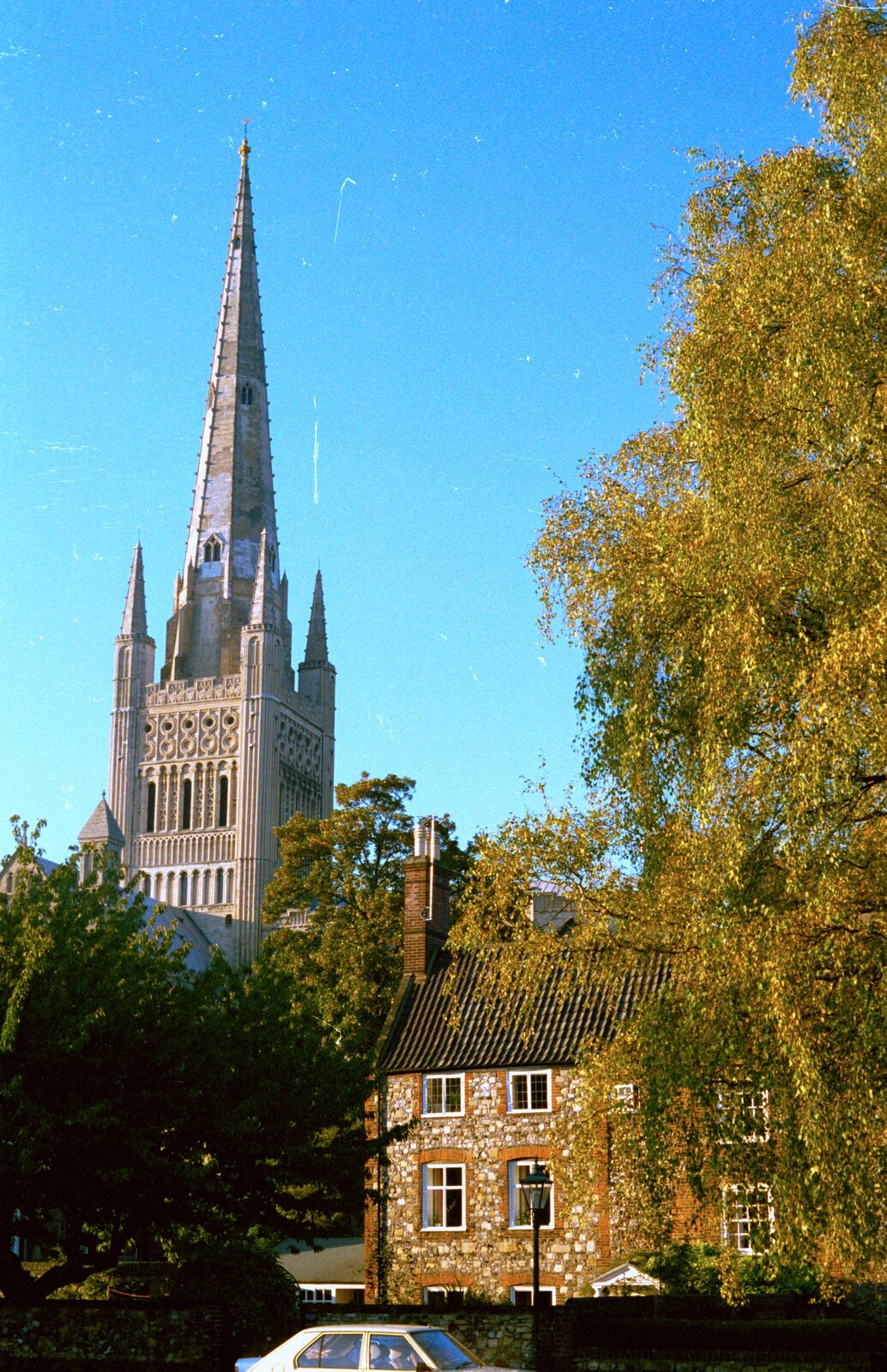 From Waterloo Station to Great Yarmouth, London and Norfolk - 20th September 1987: Norwich Cathedral, from the Close