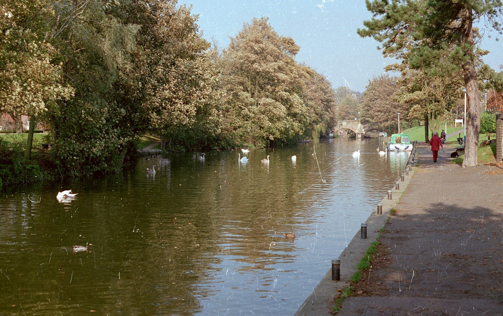 The River Wensum in Trowse from Sean Visits and a Trip to Costessey, Norwich, Norfolk - 14th October 1987
