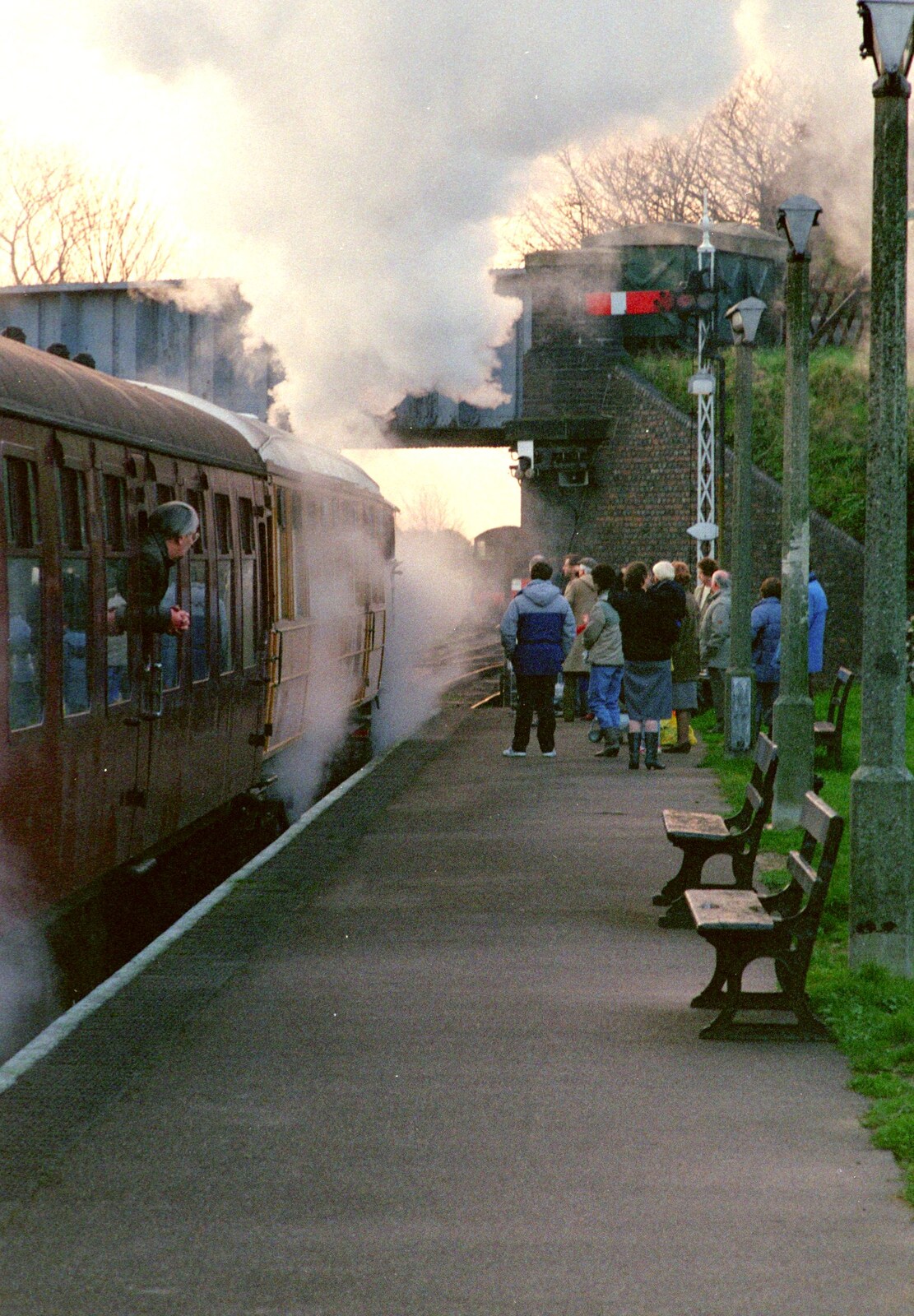 A Visit to Sheringham, North Norfolk - 20th November 1987: Steam train on the platform at Sheringham