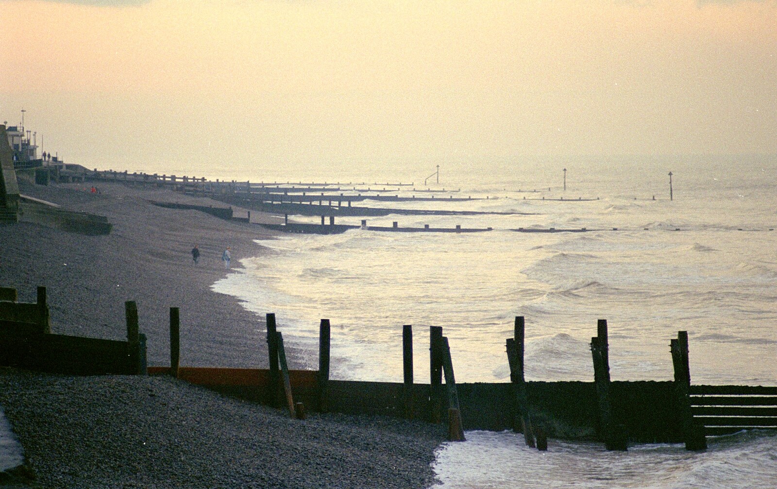 Sea groynes from A Visit to Sheringham, North Norfolk - 20th November 1987