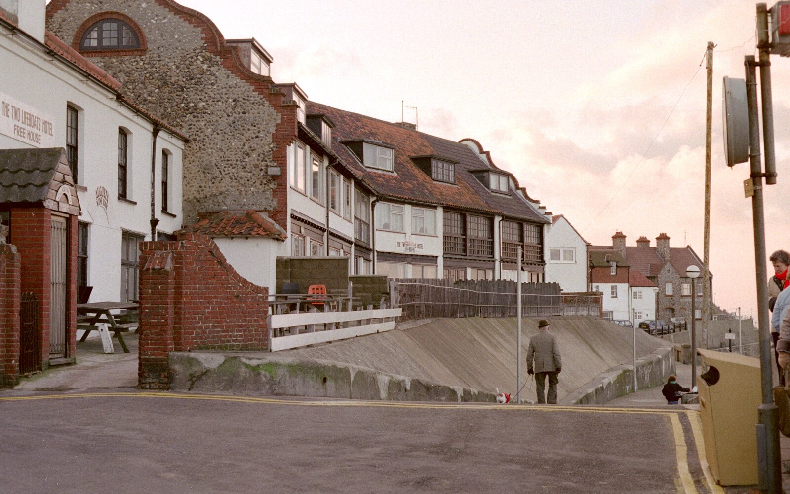The seafront, and the Two Lifeboats Hotel from A Visit to Sheringham, North Norfolk - 20th November 1987