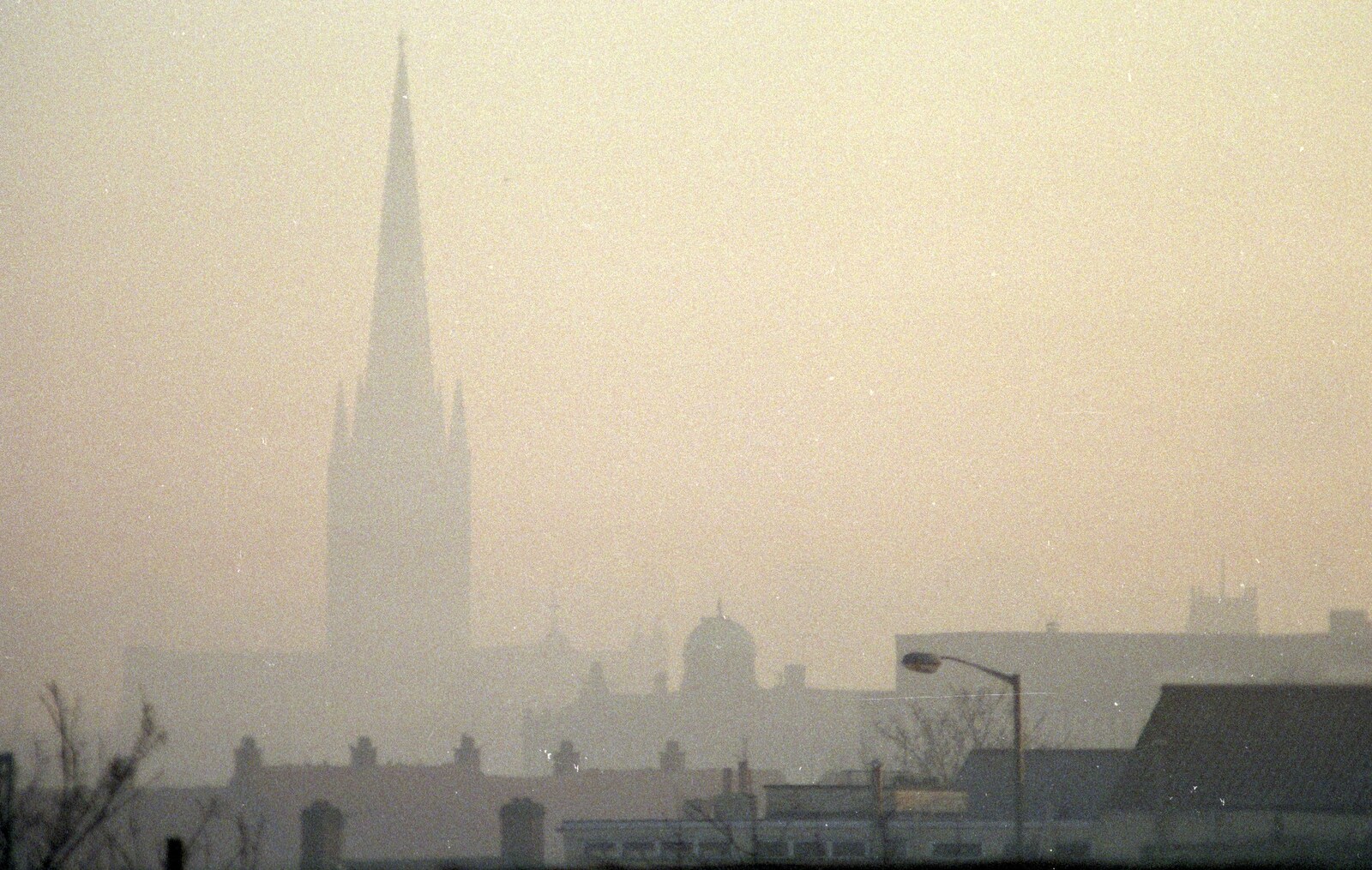 A Visit to Sheringham, North Norfolk - 20th November 1987: A hazy shade of Norwich Cathedral