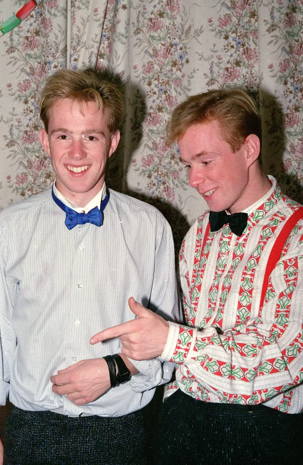 Martin and his twin brother, from A Valentine Street Christmas, Norwich, Norfolk - 17th December 1987