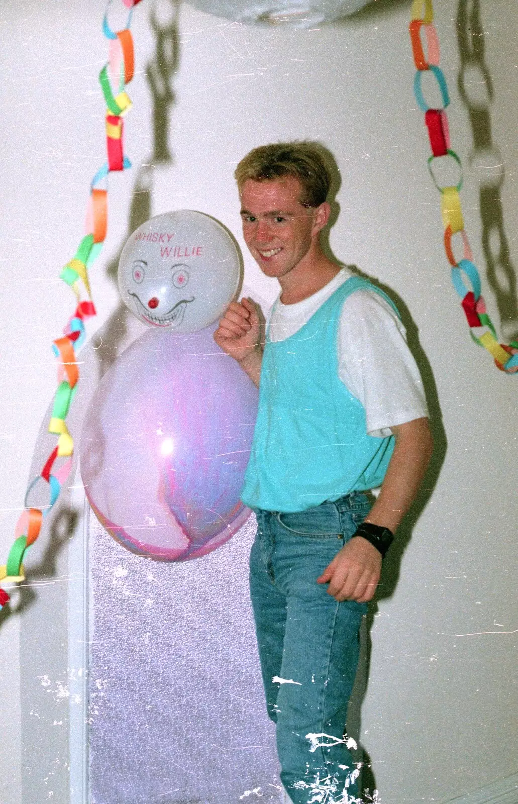 Martin preps Christmas decorations, from A Valentine Street Christmas, Norwich, Norfolk - 17th December 1987