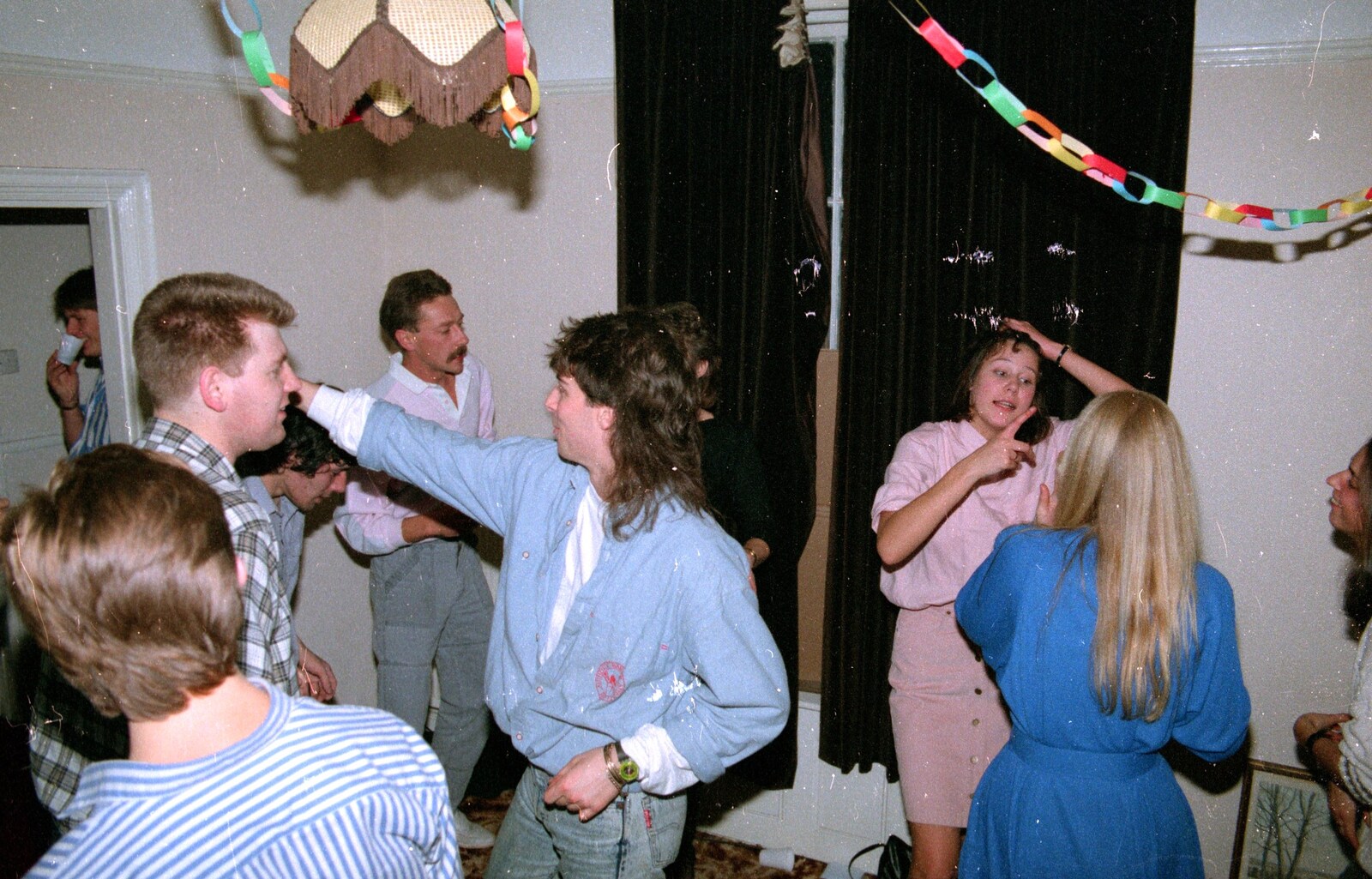 The lounge, full of party peple from A Valentine Street Christmas, Norwich, Norfolk - 17th December 1987