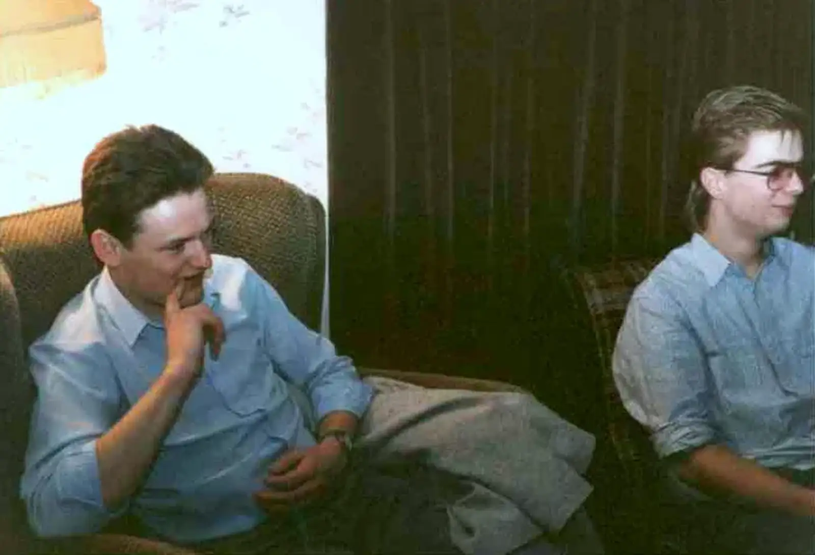 Kevin and Simon, from Hamish's 21st and Christmas, New Milton and Bransgore - 25th December 1987
