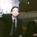Phil holds the glass he pinched, Hamish's 21st and Christmas, New Milton and Bransgore - 25th December 1987
