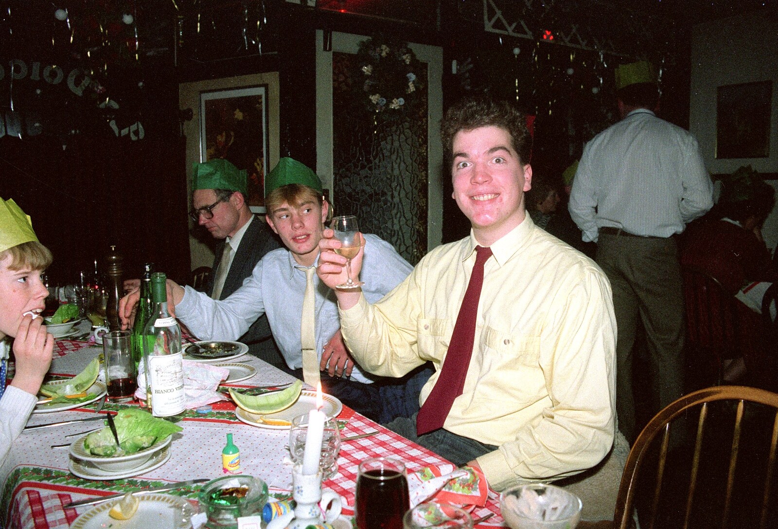 Jon raises a glass from Hamish's 21st and Christmas, New Milton and Bransgore - 25th December 1987