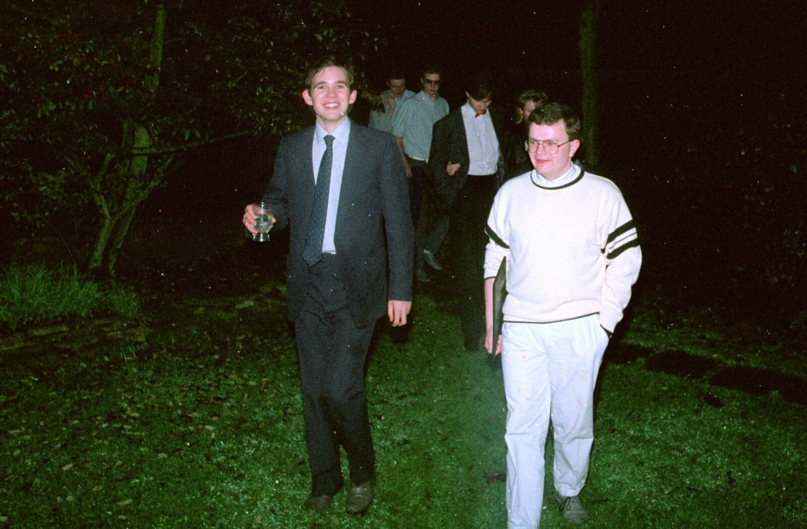 Phil and Hamish lead the way from La Dolca Vita from Hamish's 21st and Christmas, New Milton and Bransgore - 25th December 1987