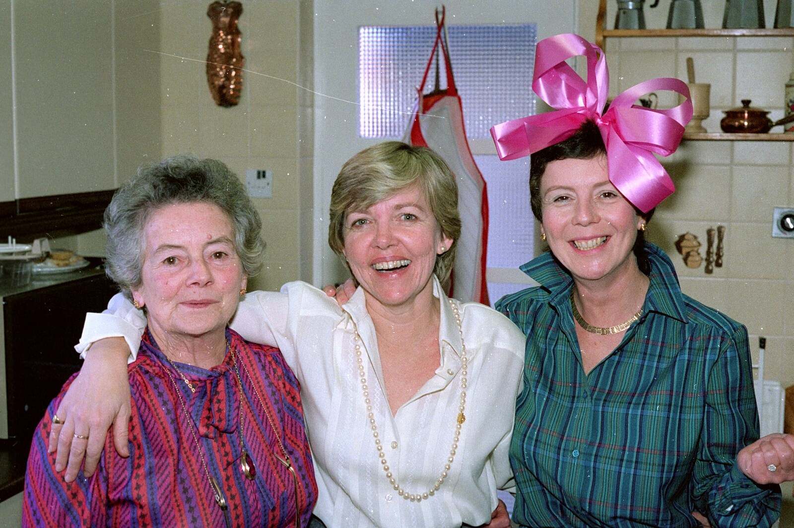 Judith (right) and her family from Hamish's 21st and Christmas, New Milton and Bransgore - 25th December 1987
