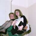 Martin Davies and Emma Sapey at Valentine Street, Soman-Wherry Footie Action, Norfolk - 25th February 1988