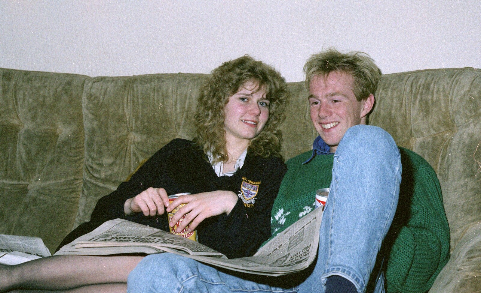 Emma and Martin from Soman-Wherry Footie Action, Norfolk - 25th February 1988