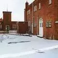 The Crocodile Building and Soman's factory , Soman-Wherry Footie Action, Norfolk - 25th February 1988