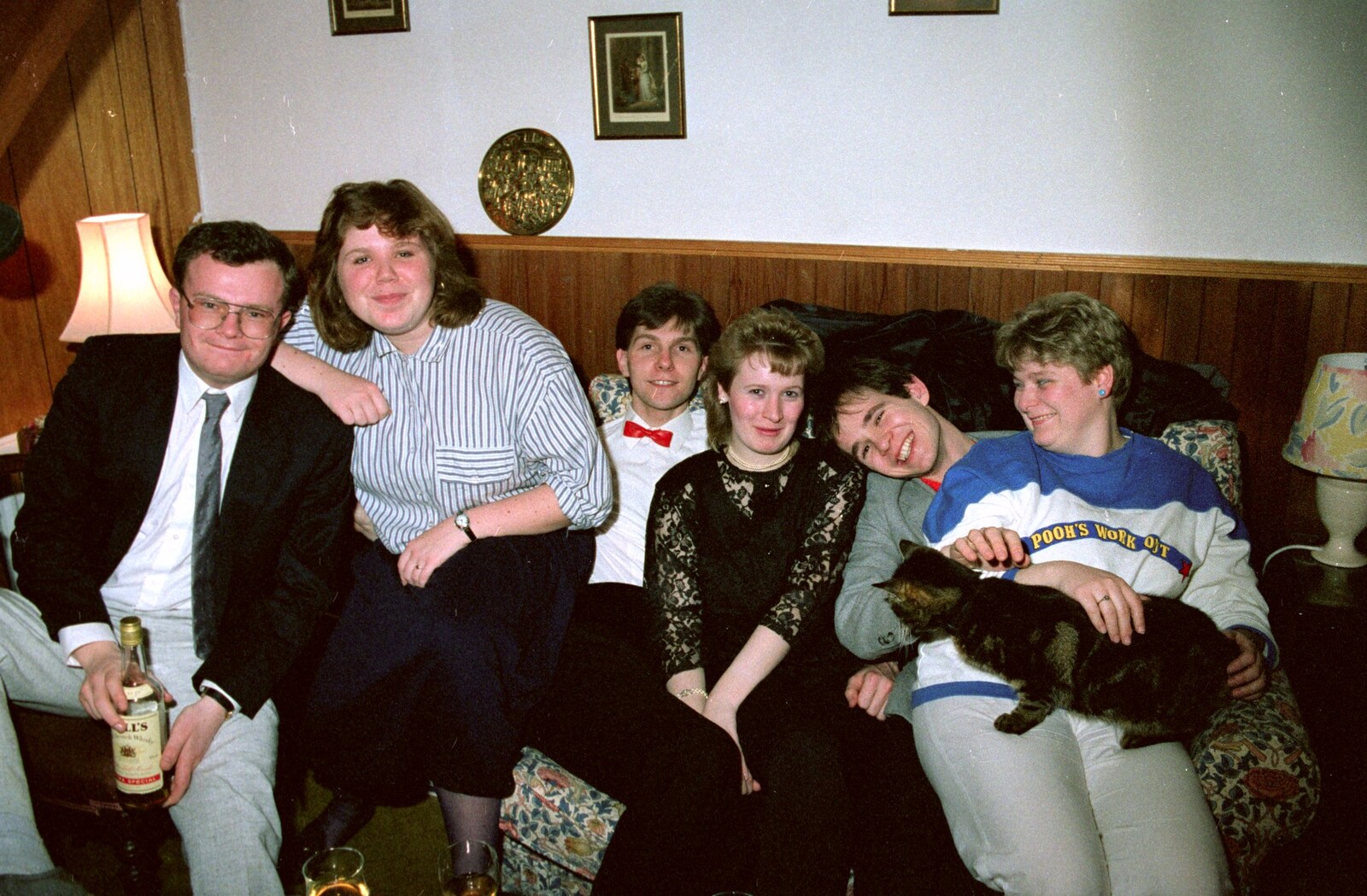 Hamish, Sis, Sean, Maria, Phil and Anna from Bransgore Barbeque and Soman-Wherry Drinks, Dorset and Norwich - 2nd April 1988