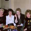 Valeria, Rachel, Jo and Sue in the Dolphin, Bransgore Barbeque and Soman-Wherry Drinks, Dorset and Norwich - 2nd April 1988
