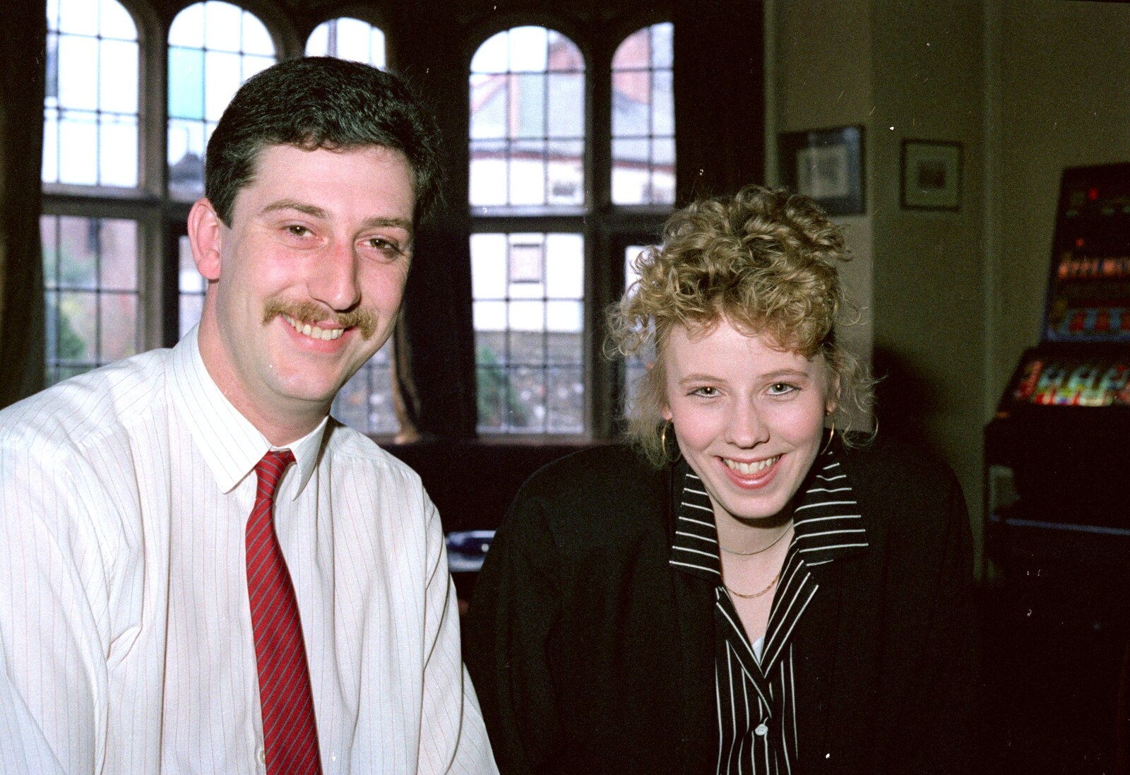Kevin 'Wide Boy' Molloy and Jo from Bransgore Barbeque and Soman-Wherry Drinks, Dorset and Norwich - 2nd April 1988