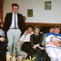 Sis, Hamish and the gang, Bransgore Barbeque and Soman-Wherry Drinks, Dorset and Norwich - 2nd April 1988