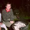 Phil by the barbeque, Bransgore Barbeque and Soman-Wherry Drinks, Dorset and Norwich - 2nd April 1988