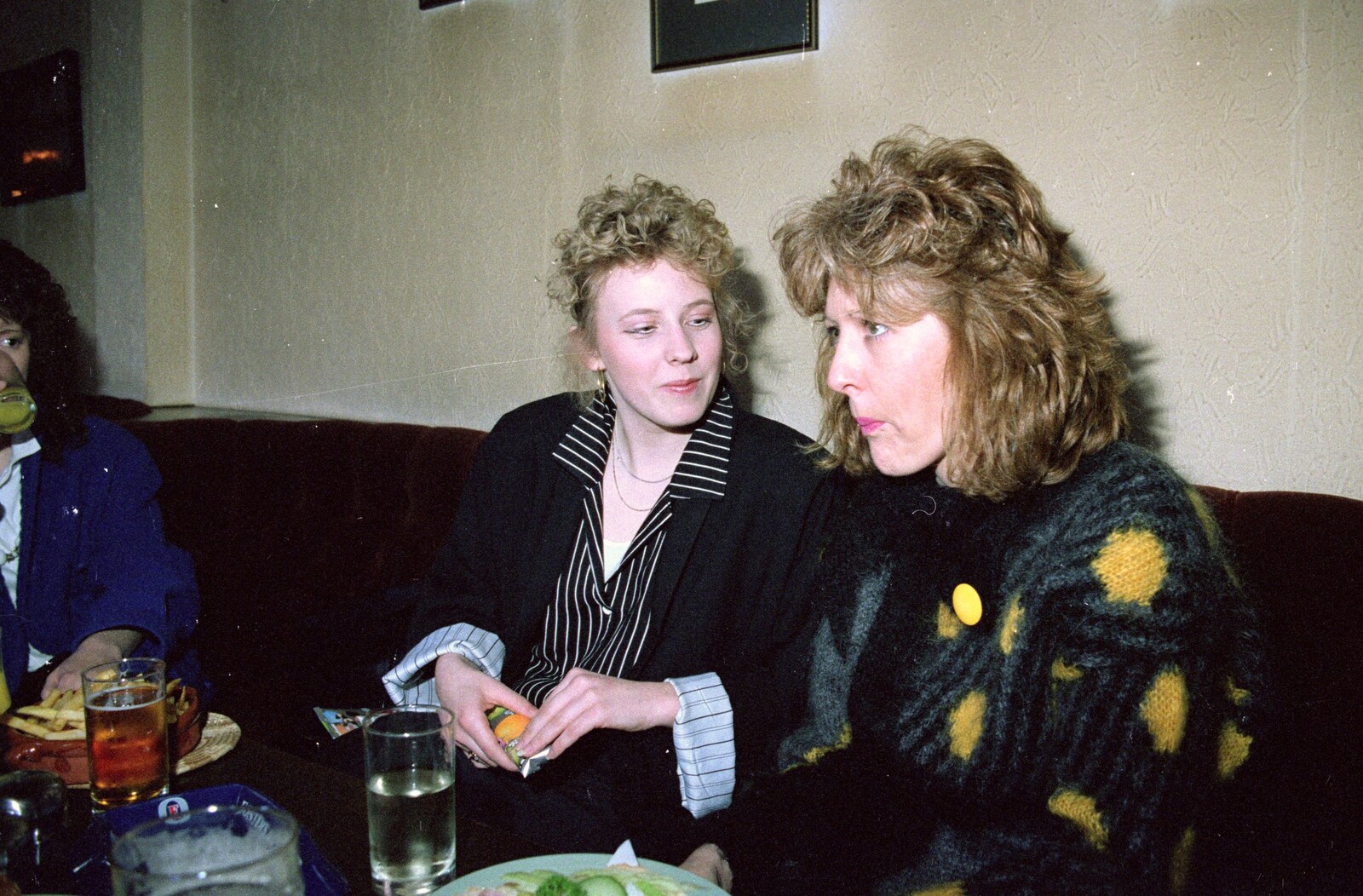 Jo and Sue in The Dolphin on Heigham Street from Bransgore Barbeque and Soman-Wherry Drinks, Dorset and Norwich - 2nd April 1988