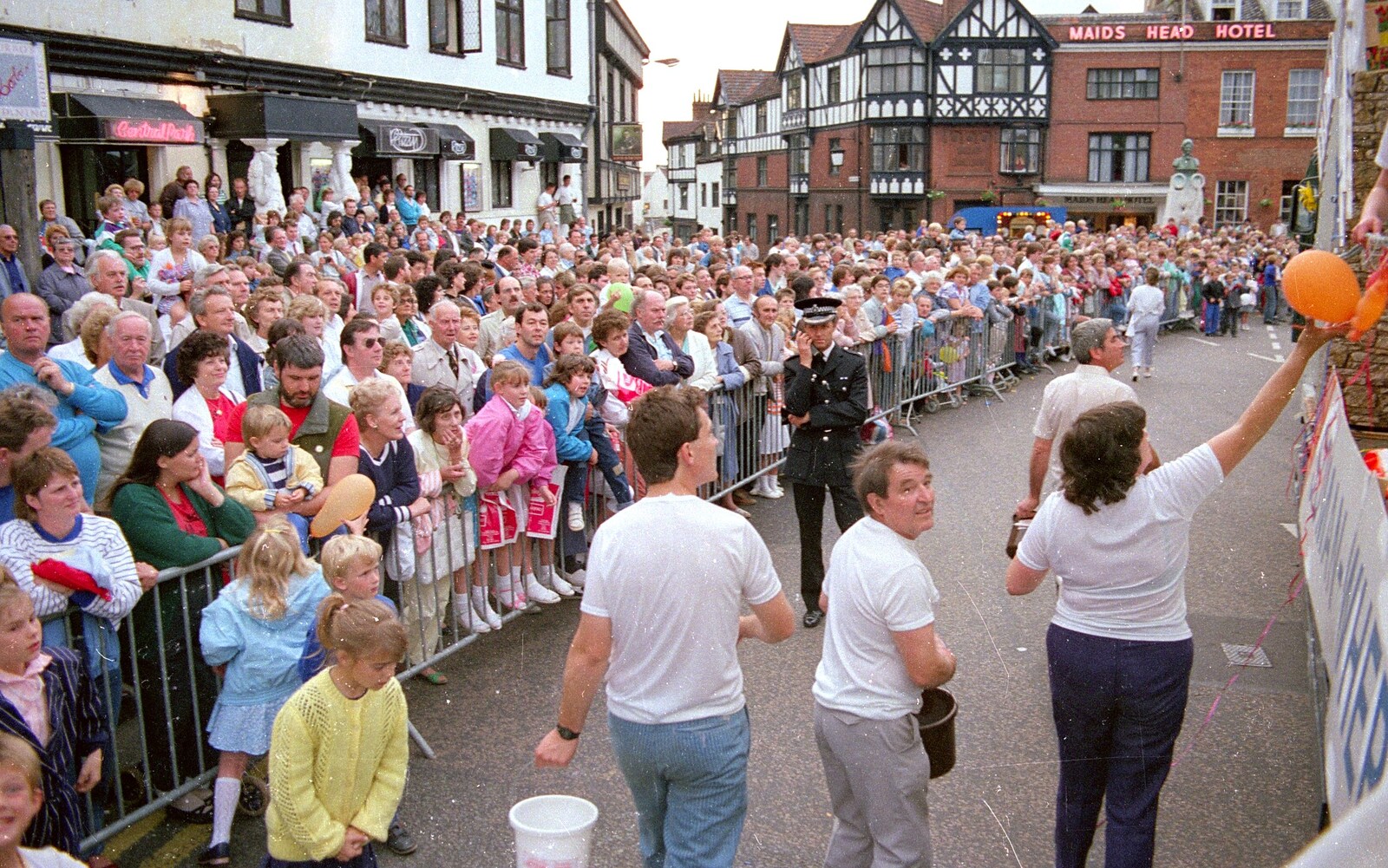 Throngs of people near the Maids Head from Soman-Wherry and the Lord Mayor's Parade, Norwich - 3rd May 1988