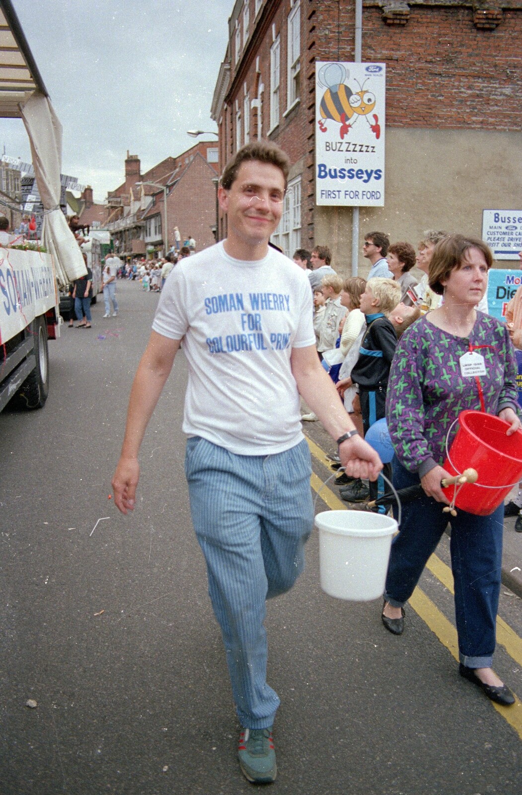 The printer dude from the factory from Soman-Wherry and the Lord Mayor's Parade, Norwich - 3rd May 1988