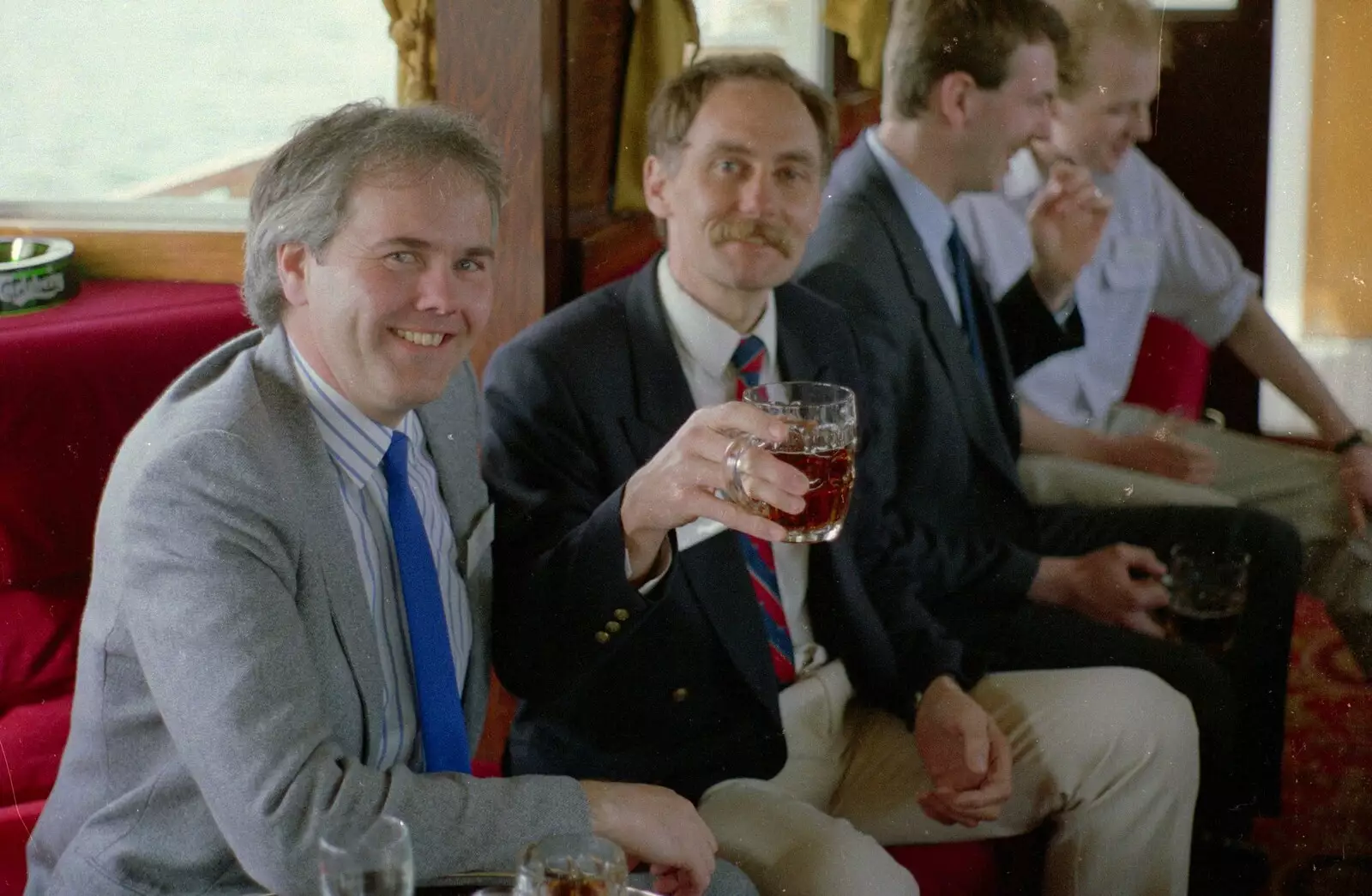 Alan Smith and some other dude, from A Soman-Wherry Press Boat Trip, Horning, The Broads, Norfolk - 8th May 1988