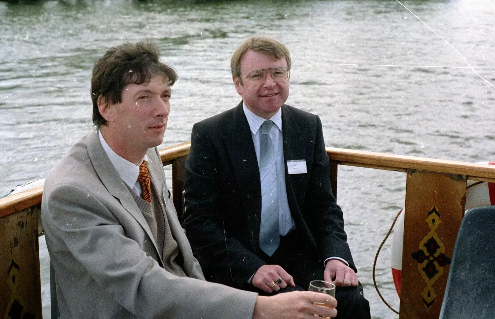 On the back of the boat, from A Soman-Wherry Press Boat Trip, Horning, The Broads, Norfolk - 8th May 1988